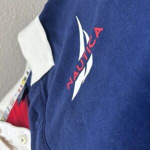 Nautica Navy Polo with White and Red Logo